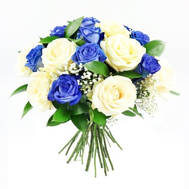 blue roses flower arrangement